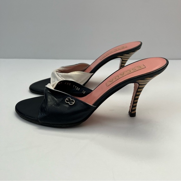 Escasa Twisted Contrast Color Leather Mules - Picture 8 of 10